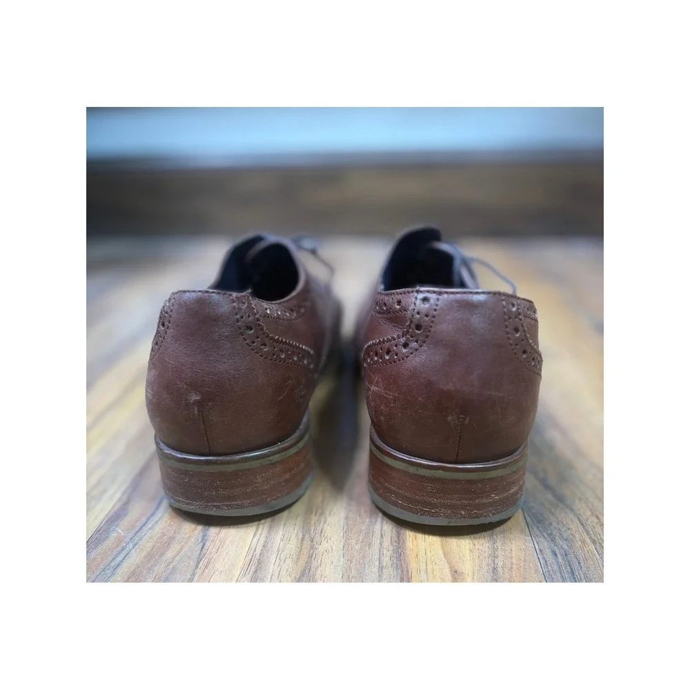 Cole Haan Nike Air Wingtip Oxford Shoes Men 11.5 Brown Leather Brogue